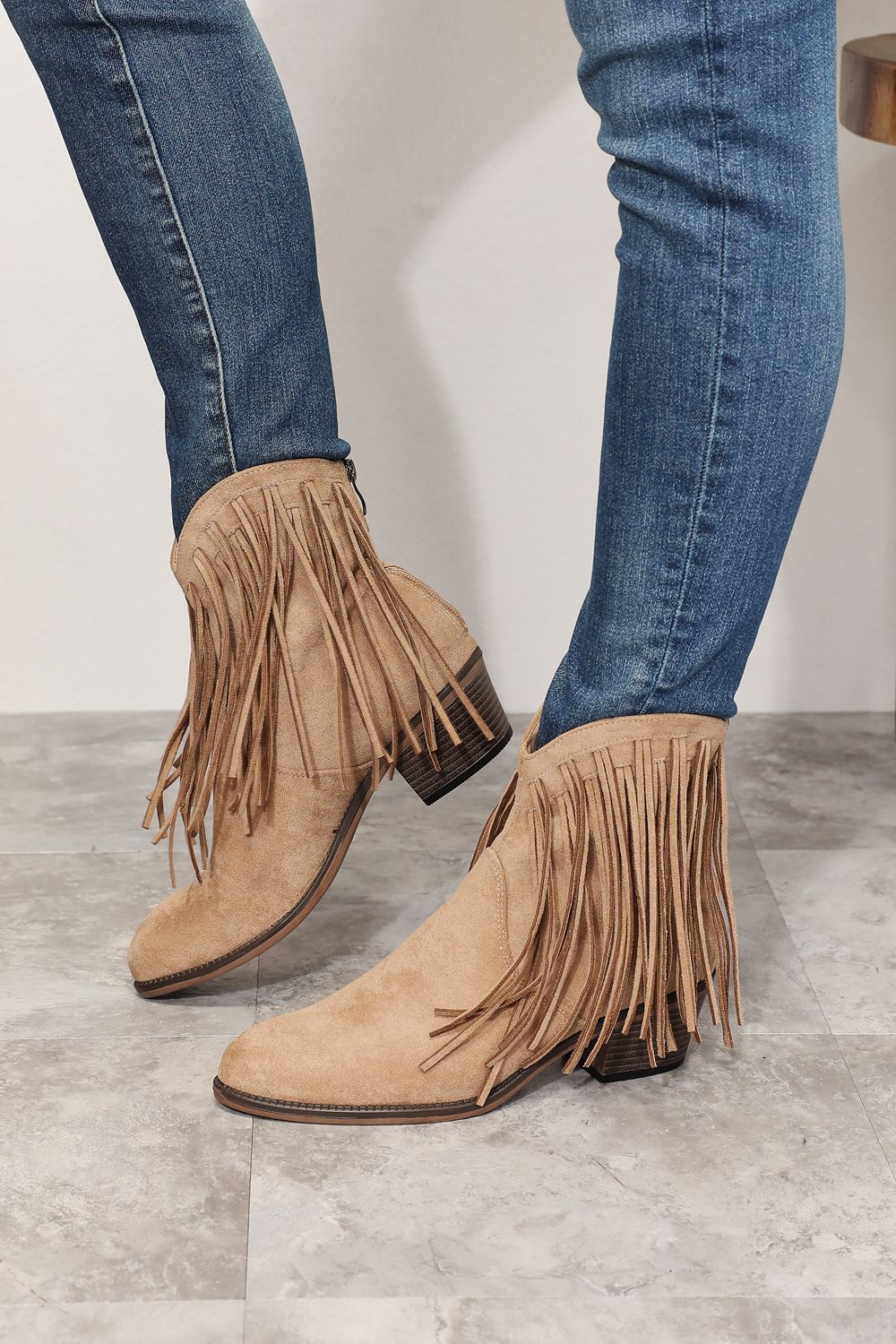 Legend Chic Fringed Ankle Boots with Cowboy Flair