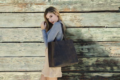 Kiko Raw Edge Genuine Leather Tote - A Masterpiece of Craftsmanship and Style