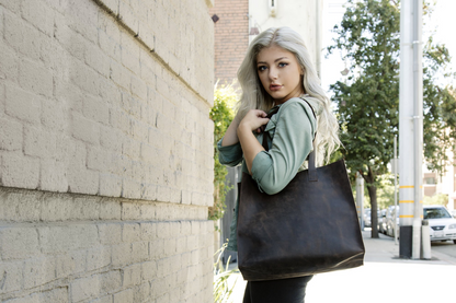 Kiko Raw Edge Genuine Leather Tote - A Masterpiece of Craftsmanship and Style