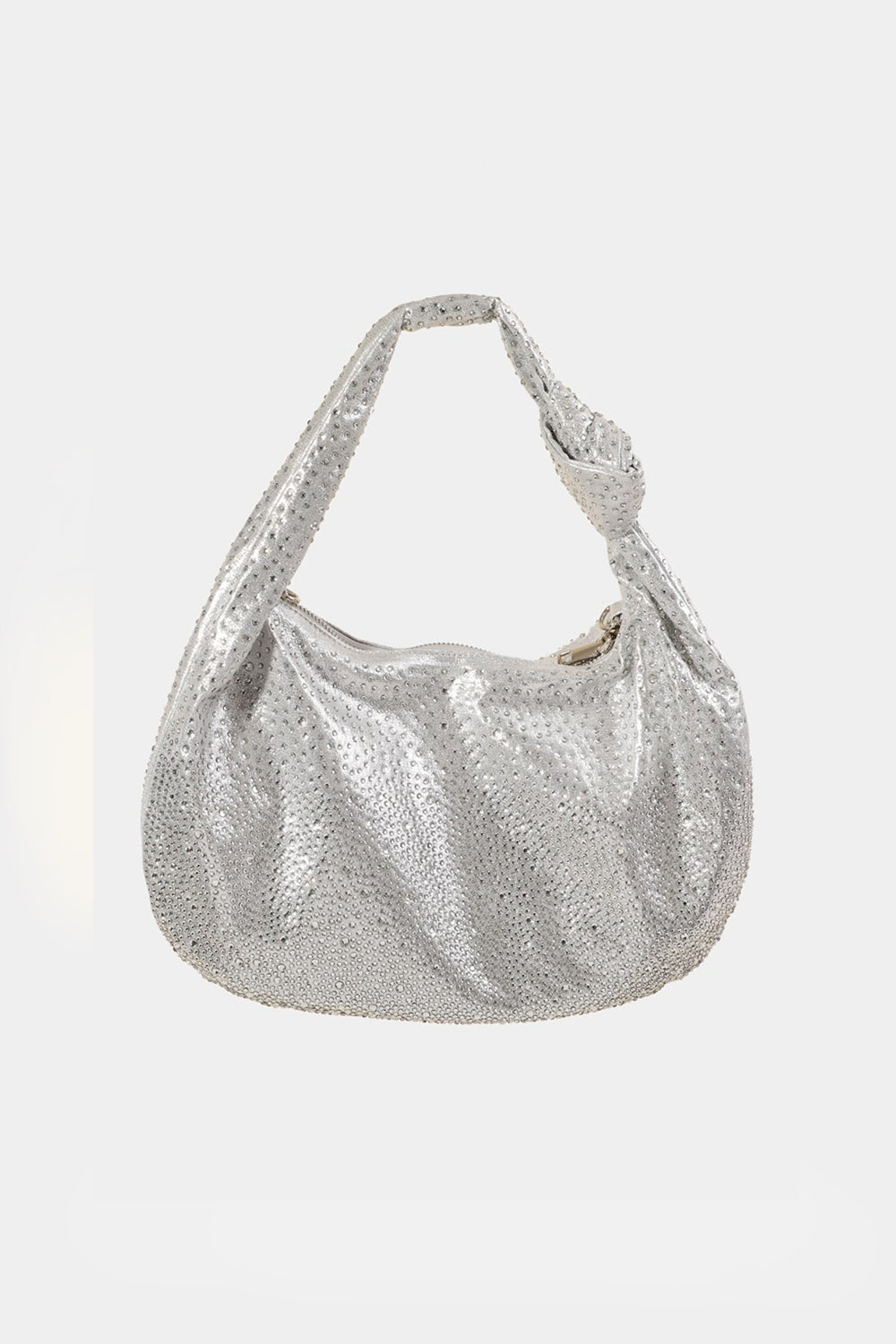 Fame Rhinestone Studded Hobo Handbag