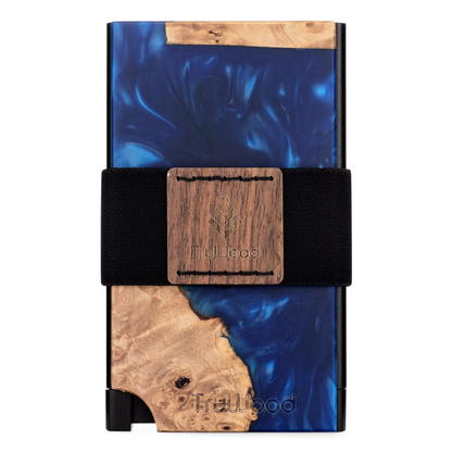 TruWood The Maverick Blue Resin Wallet