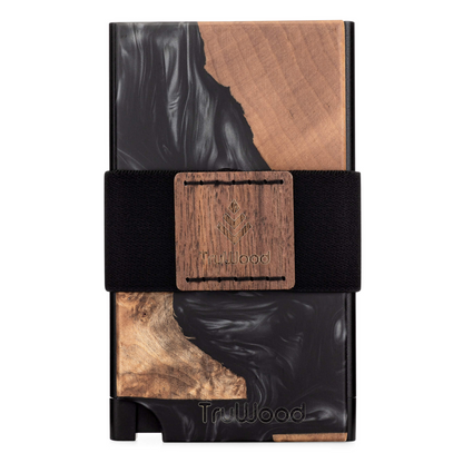 TruWood The Maverick Black Resin Wallet