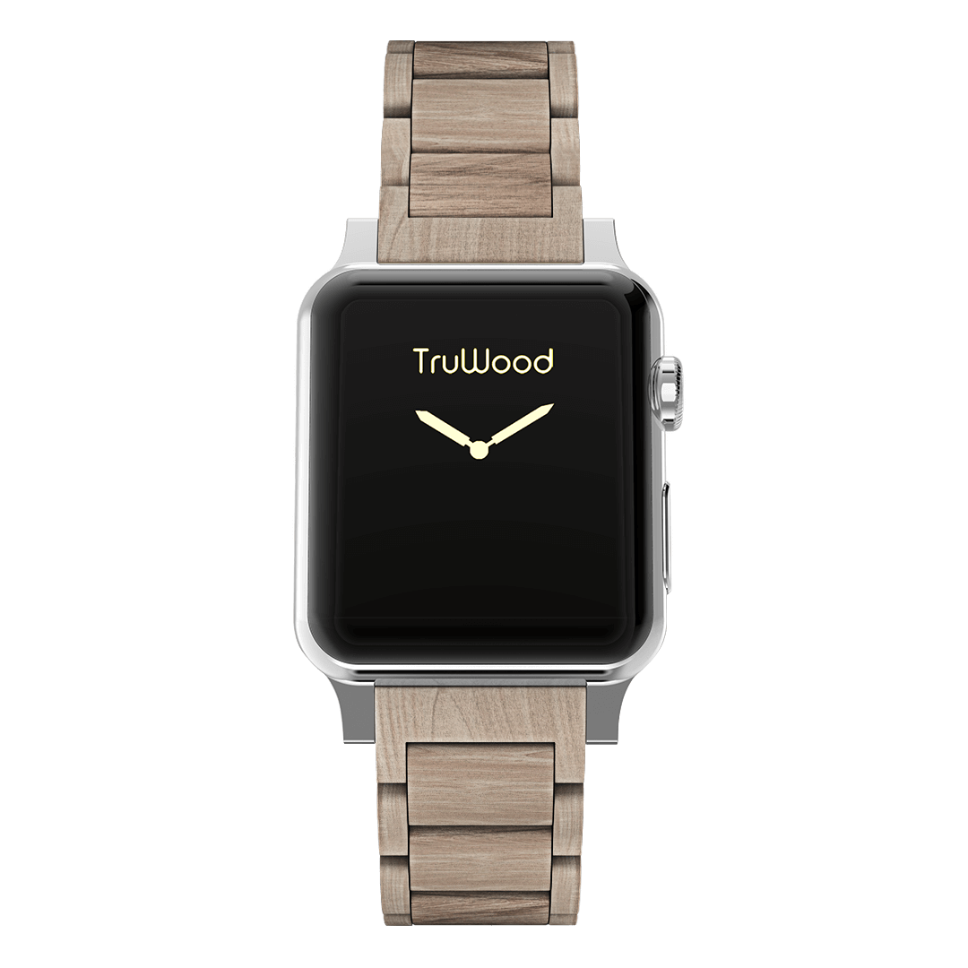 TruWood Everyday Apple Watch Band - Grey - A Fusion of Nature and Technology