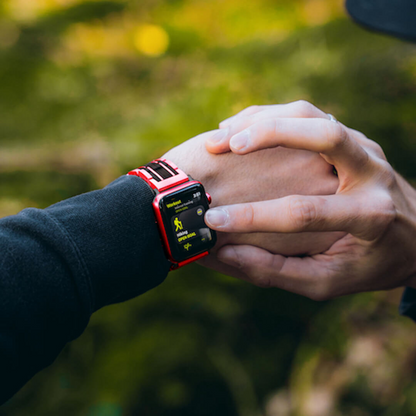 TruWood The Classic Apple Watch Band - Red / Black Sandalwood