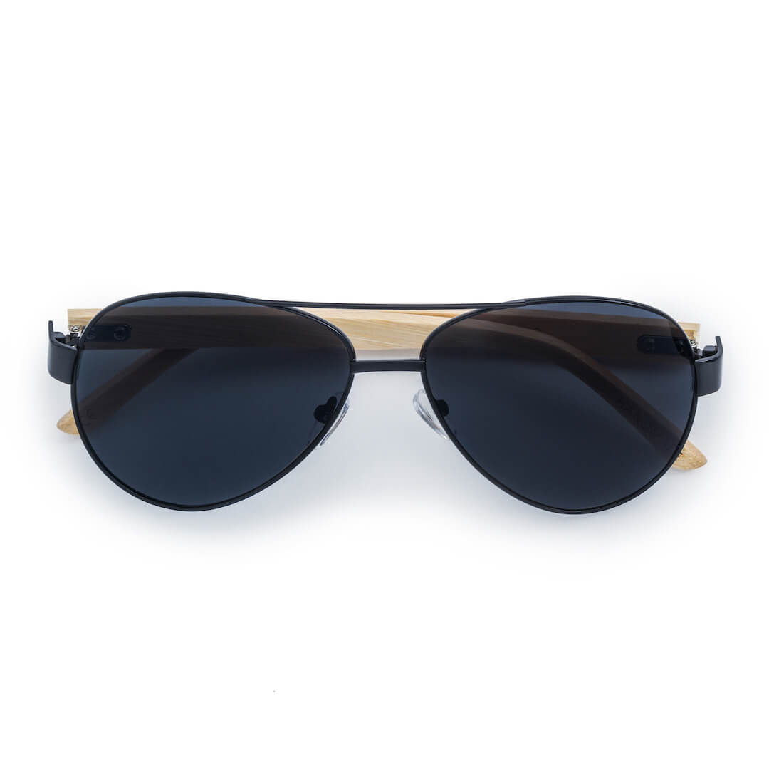 Regalos para hombres: gafas de sol negras Weekender: aviador atemporal reinventado