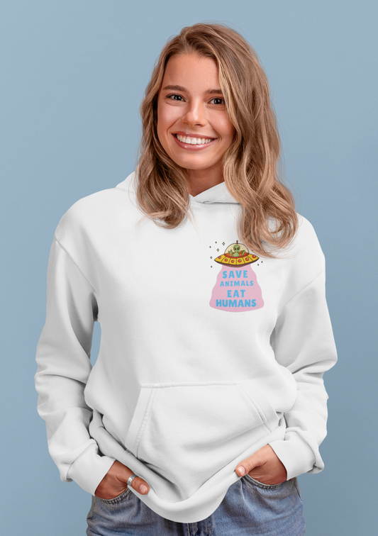 Save Animals come Humans - Sudadera con capucha unisex orgánica - Fabricada en Francia