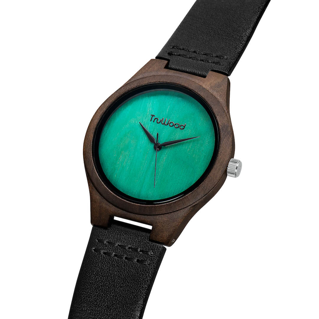 TruWood The Leaf Green Watch