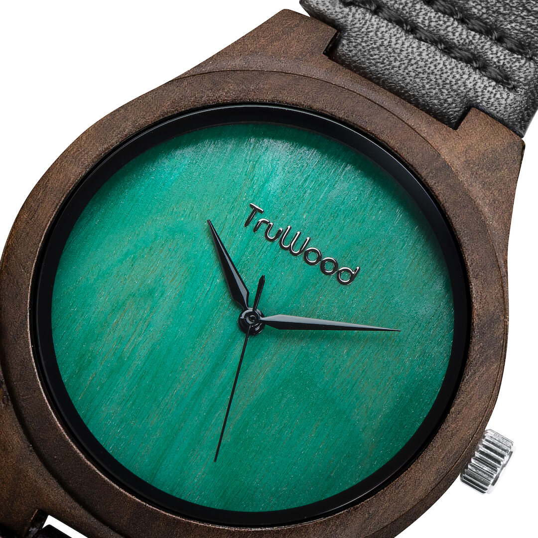 TruWood The Leaf Green Watch