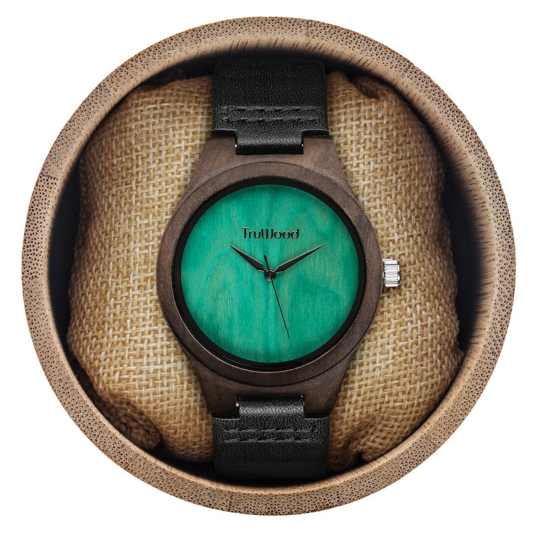 TruWood The Leaf Green Watch