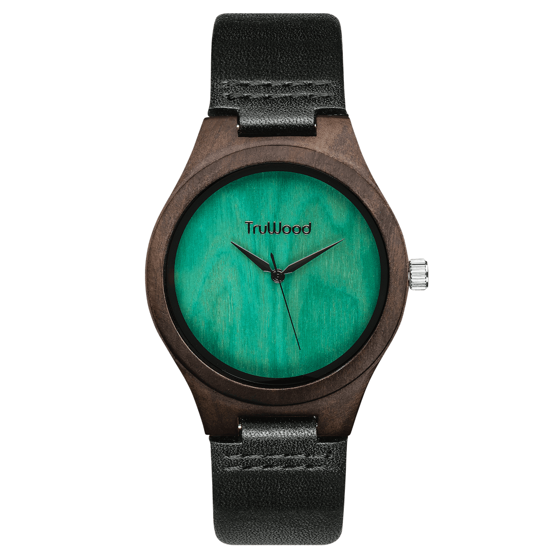 TruWood The Leaf Green Watch