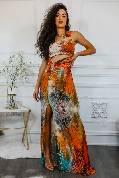 Vestido largo multicolor Mingle Around the World