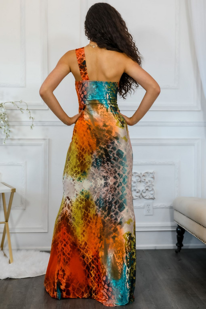 Vestido largo multicolor Mingle Around the World