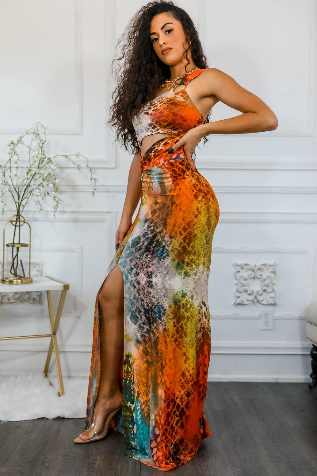 Vestido largo multicolor Mingle Around the World