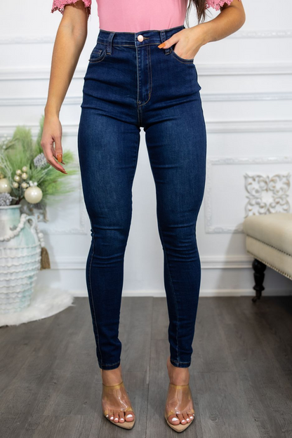 What You Want High Waisted Extreme Stretch Skinny Jeans