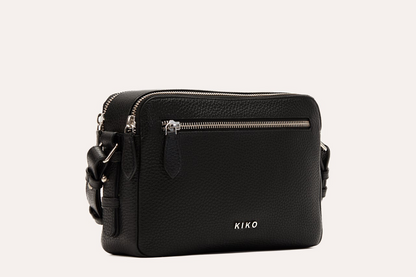 Kiko Genuine Pebble Leather Classic Crossbody Bag - Timeless Elegance Meets Functional Design