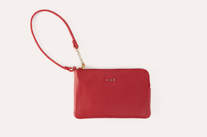 Kiko Genuine Pebble Leather Small Wristlet - The Essence of Minimalist Elegance