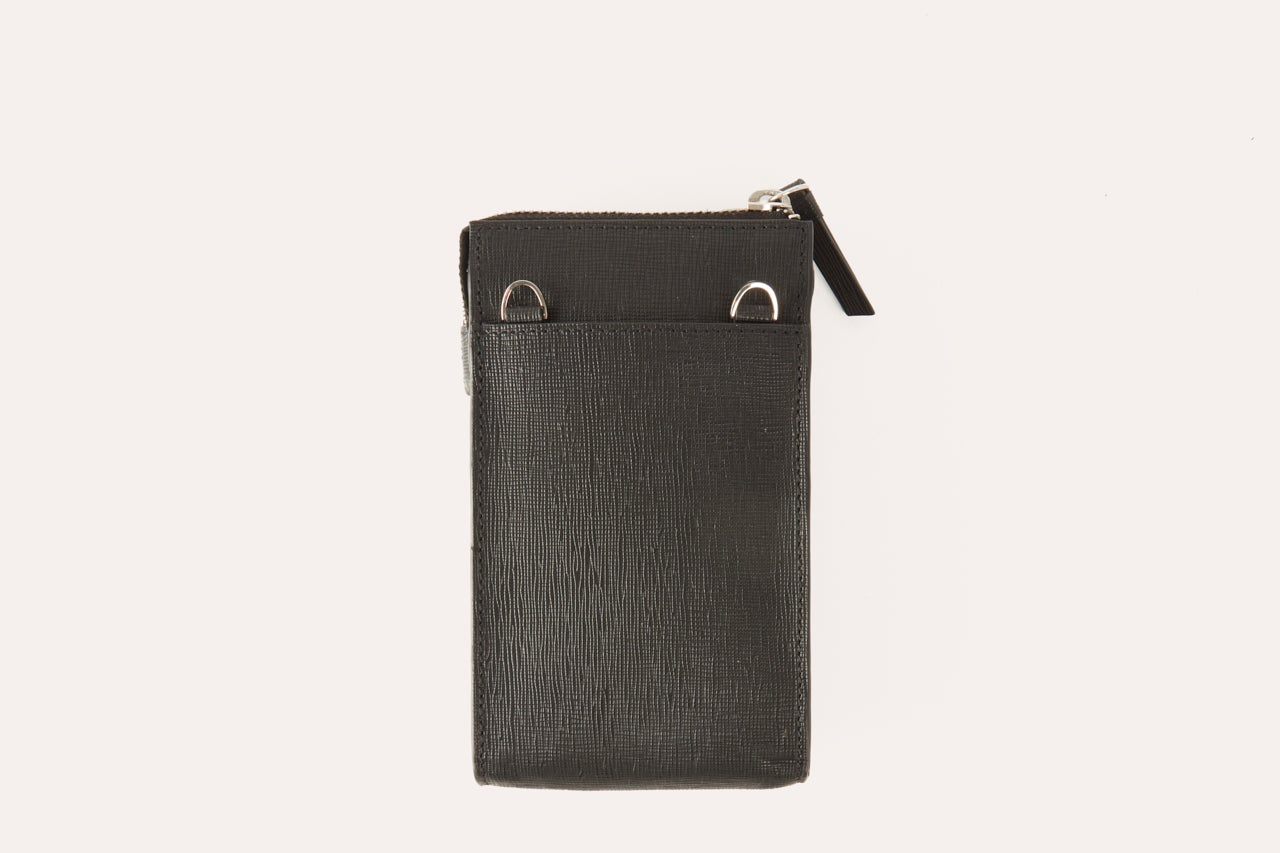 Kiko Genuine Saffiano Leather Crossbody Phone Wallet - A Fusion of Elegance and Practicality