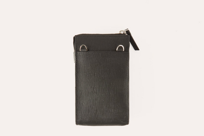 Kiko Genuine Saffiano Leather Crossbody Phone Wallet - A Fusion of Elegance and Practicality