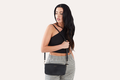 Bolso Ritzy dos en uno de piel auténtica Saffiano: eleva tu estilo con un lujo versátil