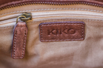 Kiko Genuine Washed Leather Weaved Crossbody - A Tapestry of Elegance and Versatility