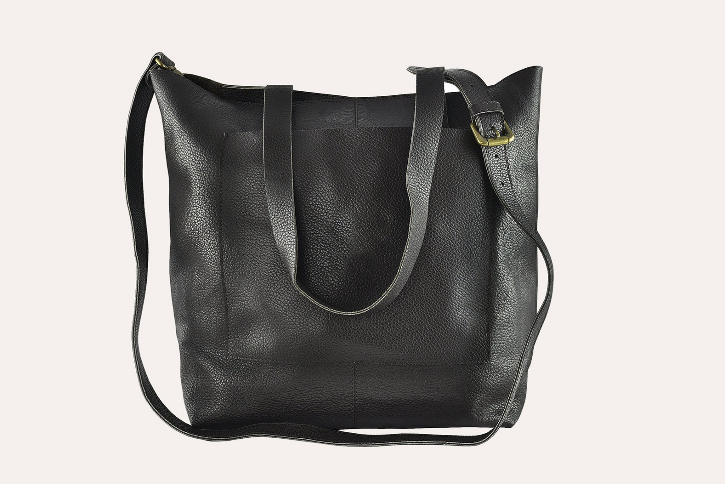 Top grain cowhide pebble leather Journalist Tote - A Symphony of Style and Functionality