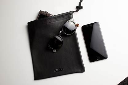 Kiko Genuine Cowhide Leather Accessory Pouch - Your Essential Travel Companion