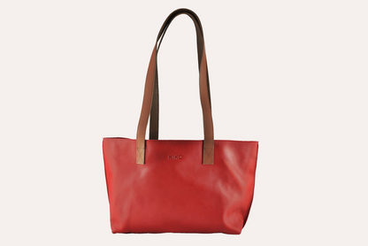 Kiko Genuine Leather Perfect Tote Red - Where Style Meets Simplicity