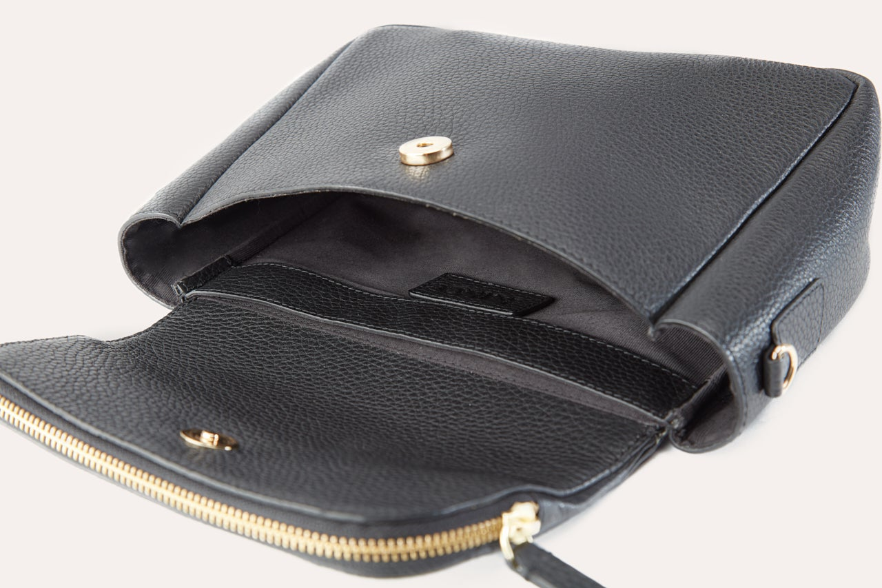 Kiko Genuine Pebble Leather Fold Over Crossbody Bag - Where Style Meets Functionality