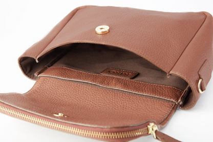 Kiko Genuine Pebble Leather Fold Over Crossbody Bag - Where Style Meets Functionality