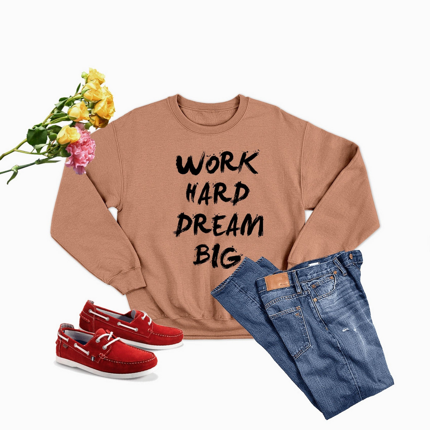 WORK HARD DREAM BIG 运动衫 - 温暖与舒适的终极结合