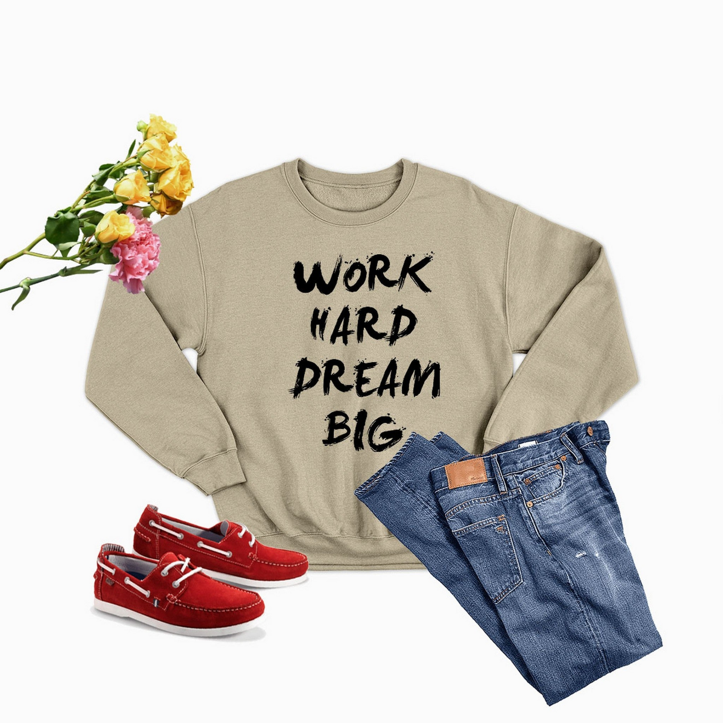 Sudadera WORK HARD DREAM BIG: combinación definitiva de calidez y comodidad