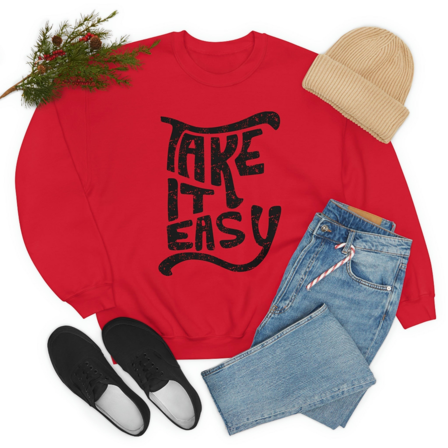 Take It Easy Sweatshirt - Ultimate Combination Of Warmth & Comfort