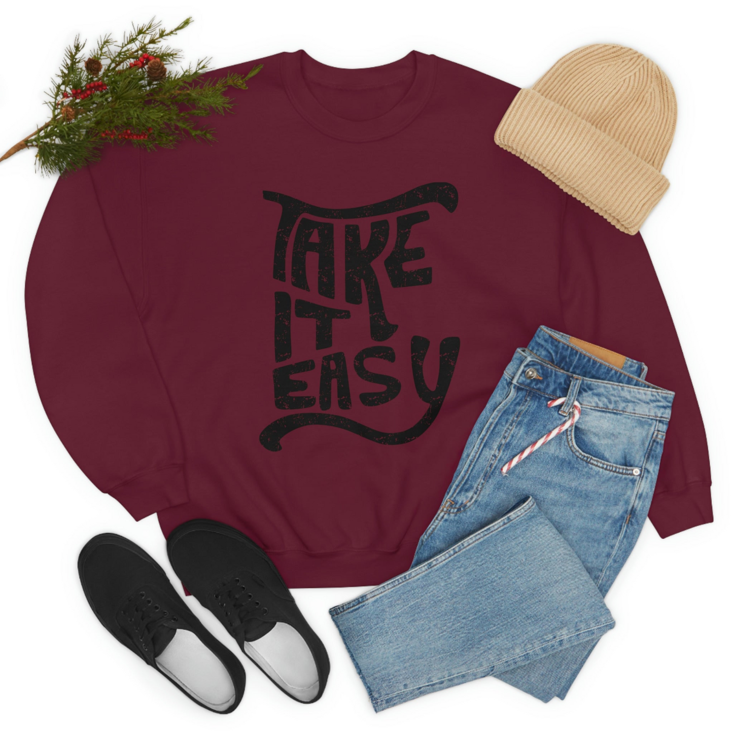 Take It Easy Sweatshirt - Ultimate Combination Of Warmth & Comfort