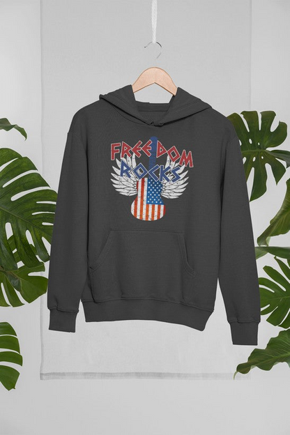 Freedom Rocks Hoodie - Meticulously Crafted Heavy Weight High-Quality Fleece