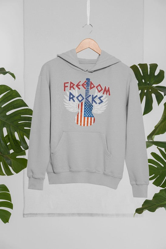 Freedom Rocks Hoodie - Meticulously Crafted Heavy Weight High-Quality Fleece