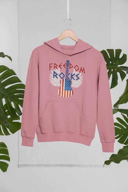 Freedom Rocks Hoodie - Meticulously Crafted Heavy Weight High-Quality Fleece