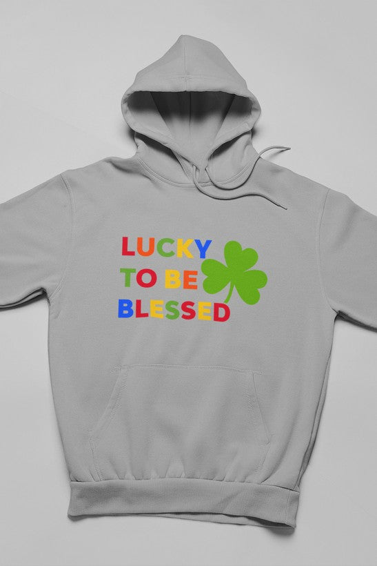 Sudadera con capucha Lucky To Be Blessed: forro polar de alta calidad, pesado y meticulosamente elaborado