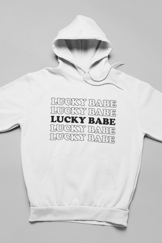 Sudadera con capucha Lucky Babe: forro polar de alta calidad, pesado y meticulosamente elaborado