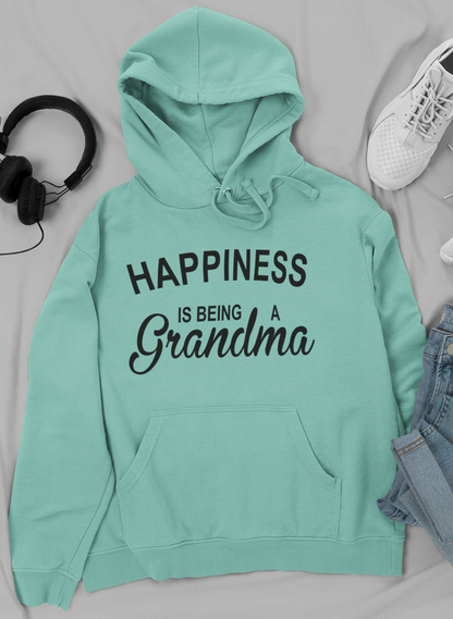 Happiness Is Being A Grandma Hoodie - Meticulously Crafted Heavy Weight High-Quality Fleece