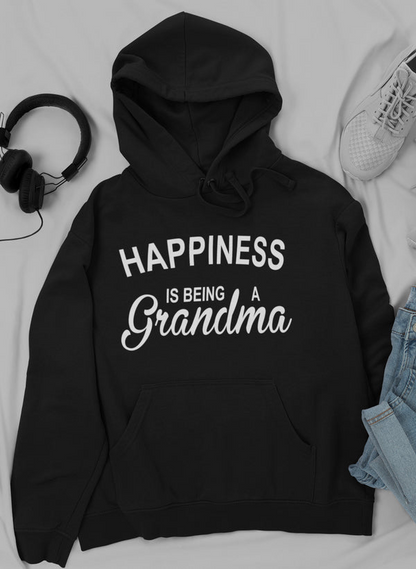 Happiness Is Being A Grandma Hoodie - Meticulously Crafted Heavy Weight High-Quality Fleece