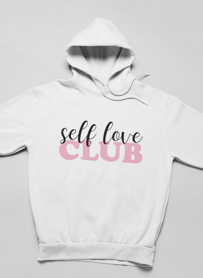 Sudadera con capucha Self Love Club: forro polar de alta calidad y peso pesado meticulosamente elaborado