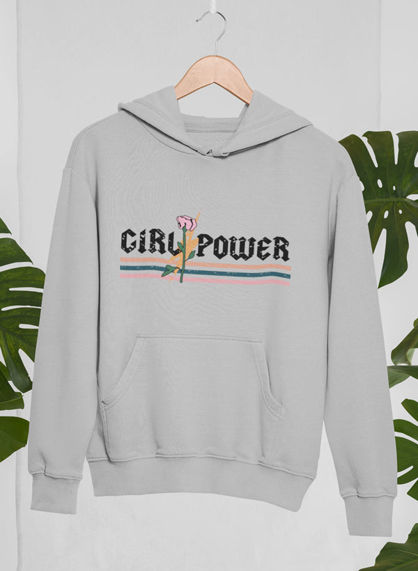 Sudadera con capucha Girl Power Rose: forro polar de alta calidad y peso pesado meticulosamente elaborado