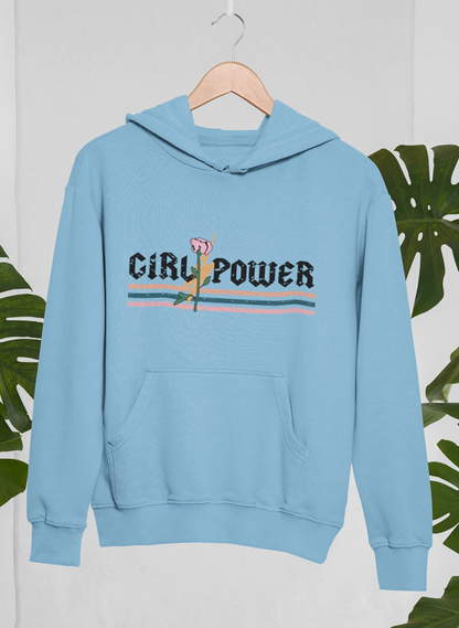 Girl Power Rose Hoodie - Meticulously Crafted Heavy Weight High-Quality Fleece