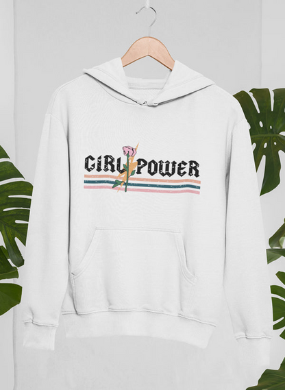 Sudadera con capucha Girl Power Rose: forro polar de alta calidad y peso pesado meticulosamente elaborado