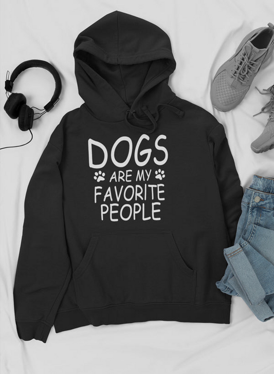 Dogs Are My Favorite People Hoodie - Meticulously Crafted Heavy Weight High-Quality Fleece