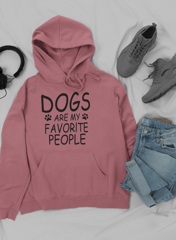 Dogs Are My Favorite People Hoodie - Meticulously Crafted Heavy Weight High-Quality Fleece