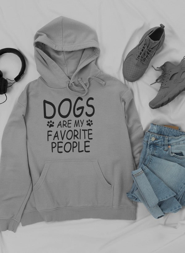 Dogs Are My Favorite People Hoodie - Meticulously Crafted Heavy Weight High-Quality Fleece