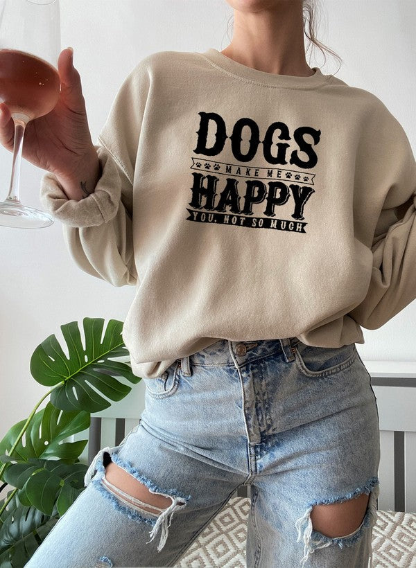 Dogs Make Happy 运动衫 - 温暖与舒适的终极结合