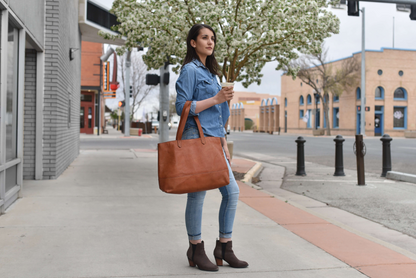 Tote clásico de cuero genuino por excelencia: una sinfonía de elegancia y funcionalidad 