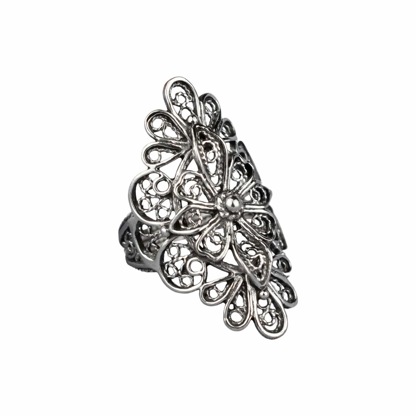 FiligranIst - Sterling Silver Filigree Lace Statement Ring